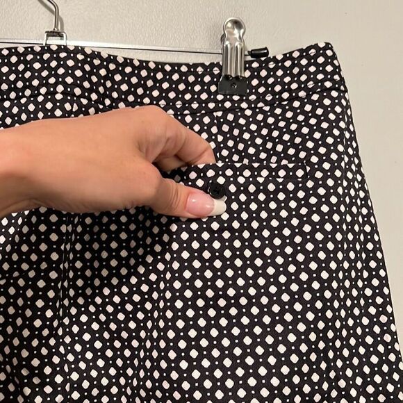 J. Crew Women's Black & White Patterned High-Waisted A-Line Skirt - Picture 4 of 6